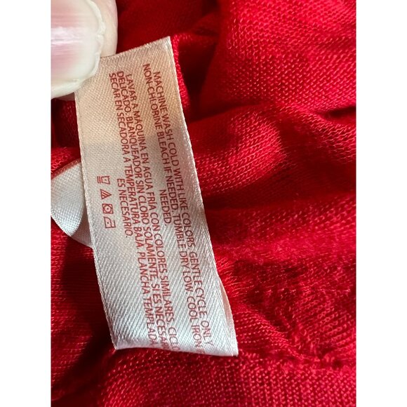 No boundaries red cardigan Tie front Heart lightweight Romantic Y2K - Picture 10 of 10